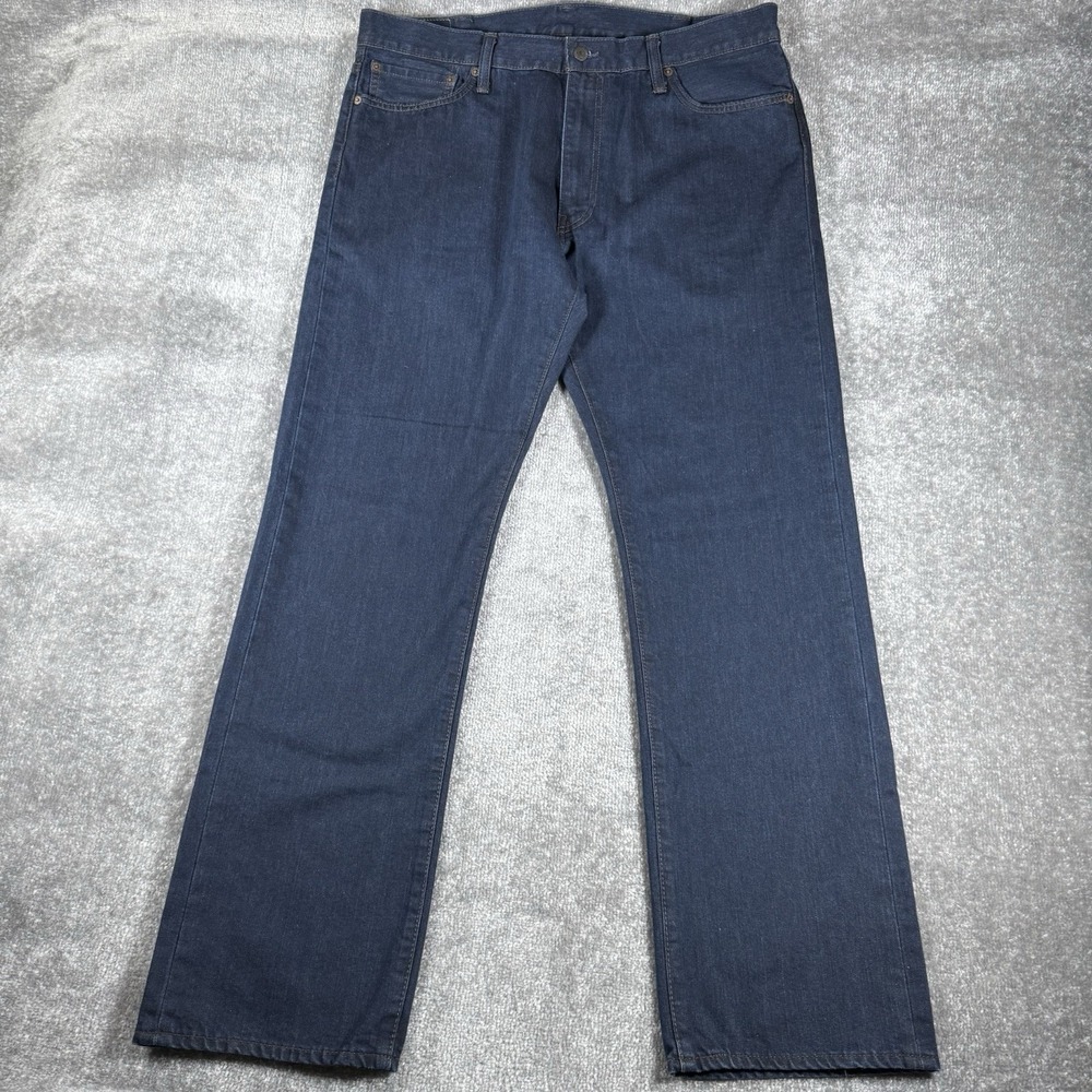 Levi's 504 Jeans Men's 38x34‎ Blue Denim Dark Wash Modern Straight Leg